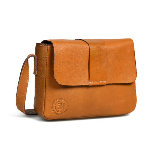 Minimalist Leather Bag for Women - Brown
