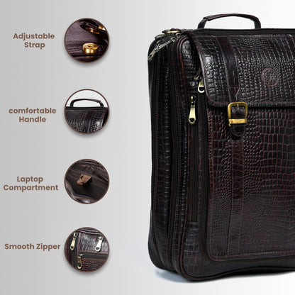 Workation Backpack | 2 in 1 Laptop bag - Dark Brown