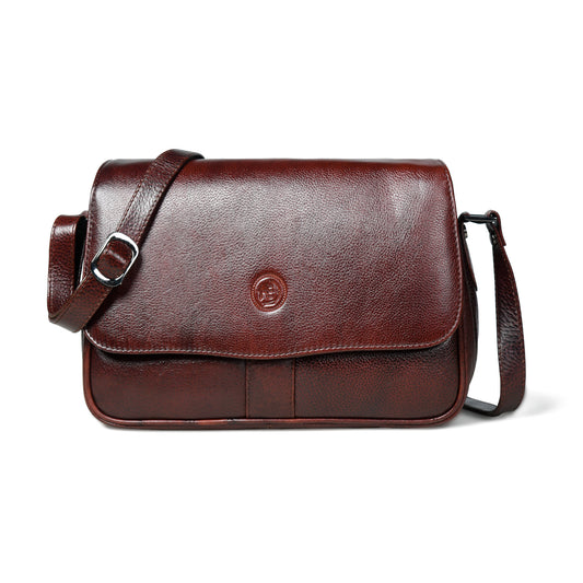 Soft Flap Women Bag - Maroon Red