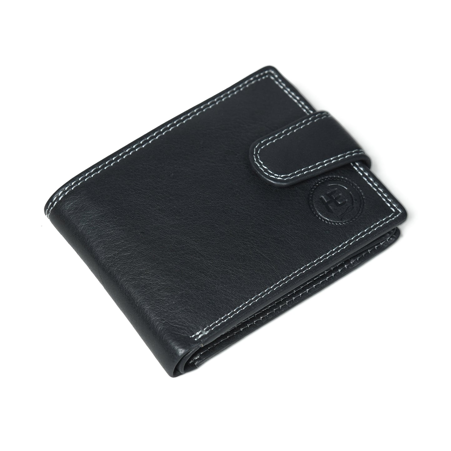 Sentinel RFID Blocking Men's Leather Bifold Wallet with Snap Tab