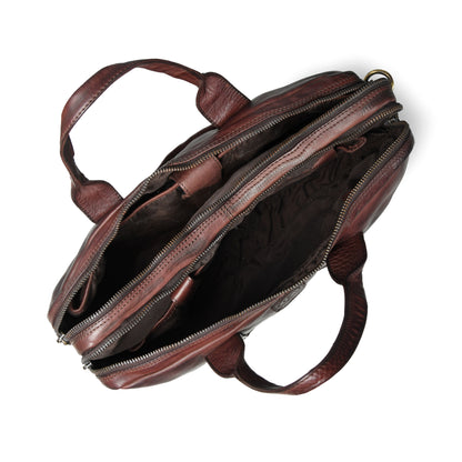 Vegan Leather Office Bag - Dark Brown