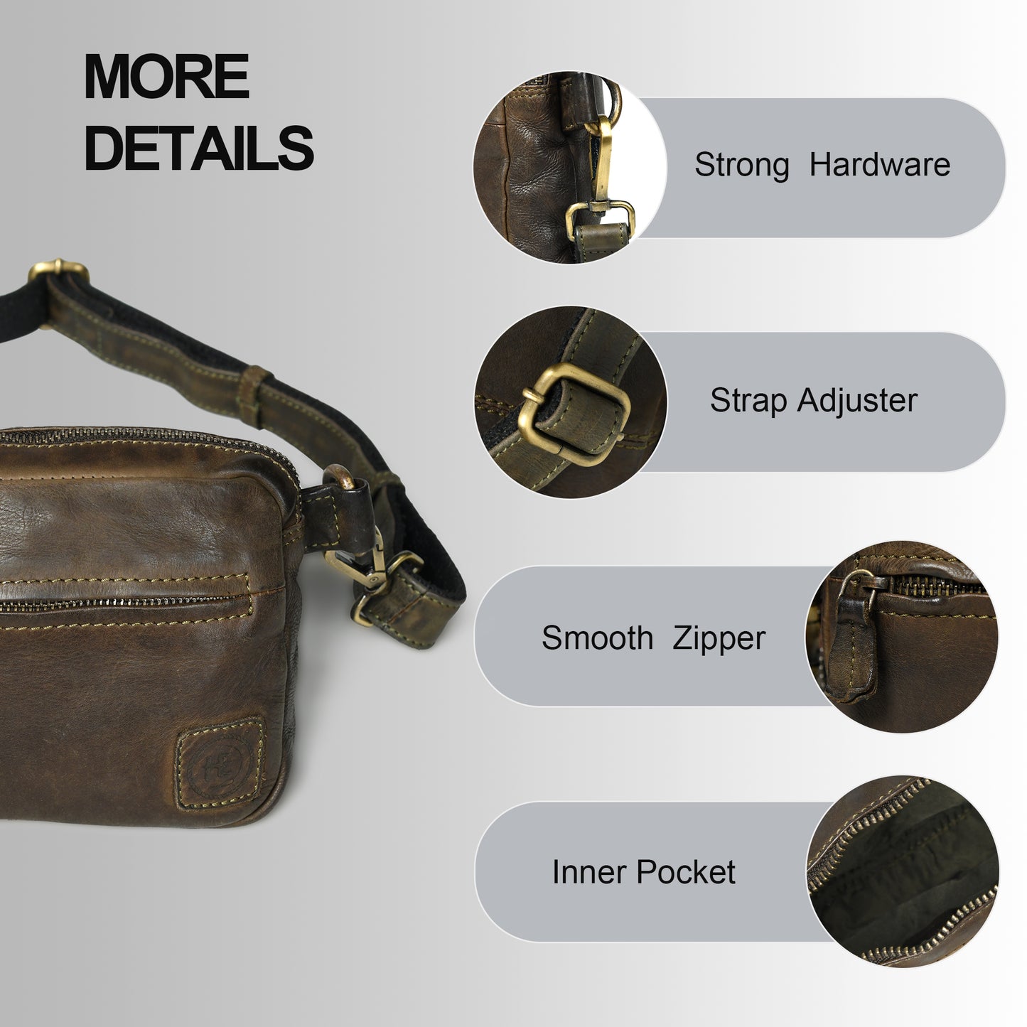 Daily Edge Crossbody - Tan Brown
