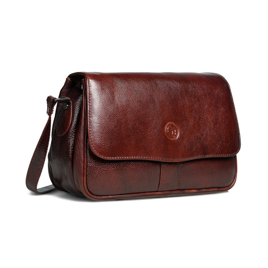 Soft Flap Women Bag - Maroon Red
