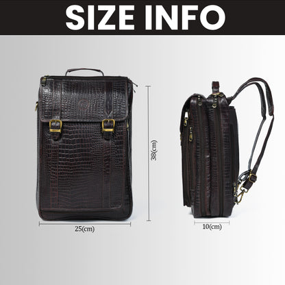 Workation Backpack | 2 in 1 Laptop bag - Dark Brown