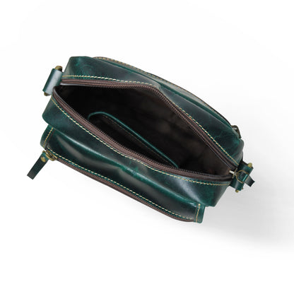 Everyday Leather Sling Pouch - Forest Green