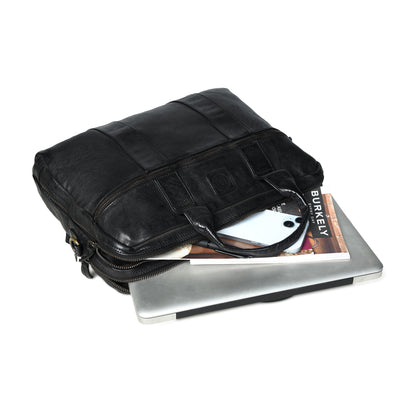Vegan Leather Office Bag - Black