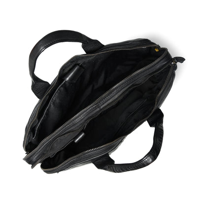 Vegan Leather Office Bag - Black