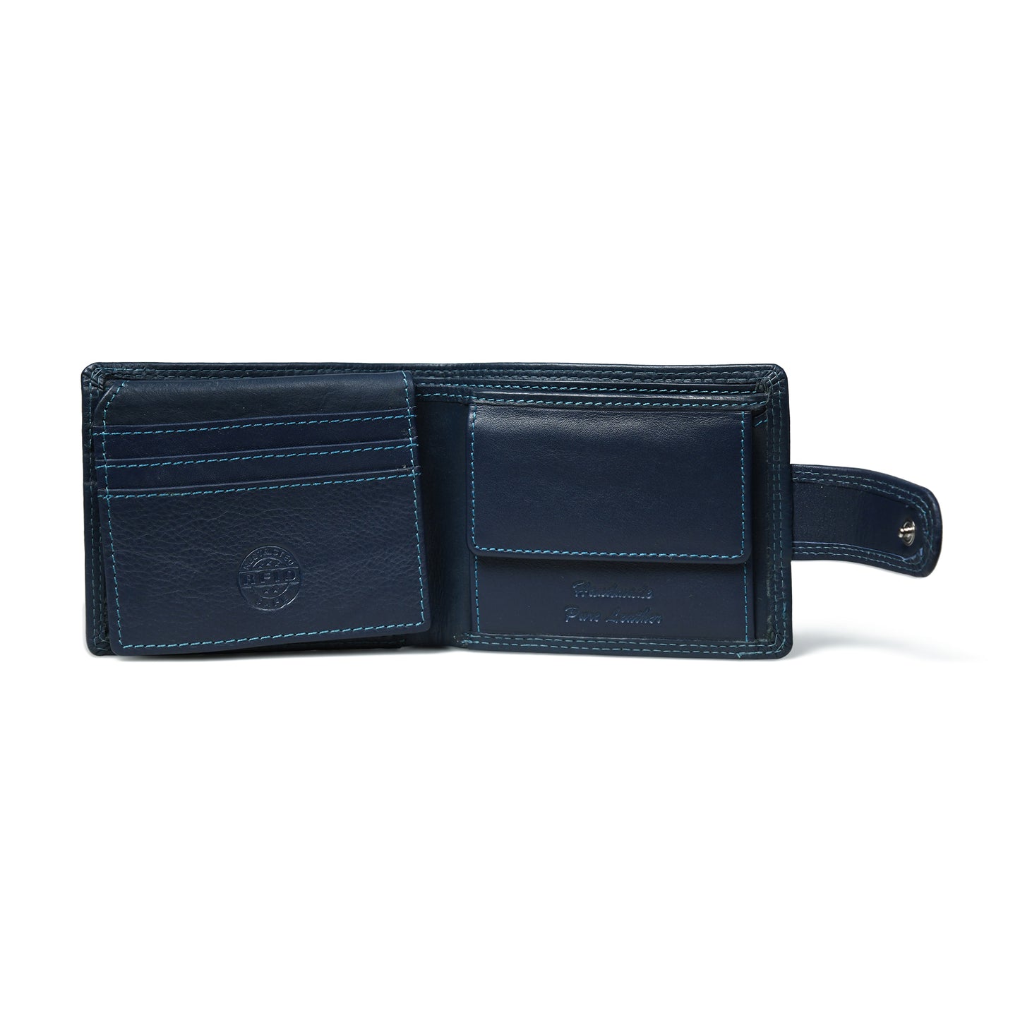 Sentinel RFID Blocking Men's Leather Bifold Wallet with Snap Tab