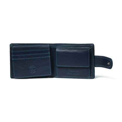 Sentinel RFID Blocking Men's Leather Bifold Wallet with Snap Tab