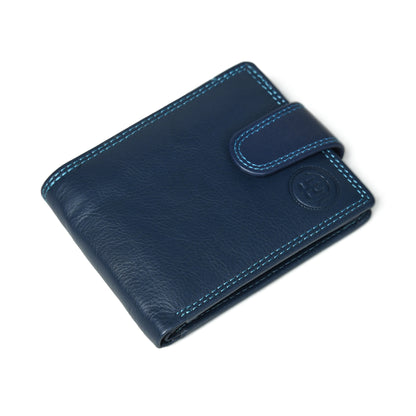 Sentinel RFID Blocking Men's Leather Bifold Wallet with Snap Tab