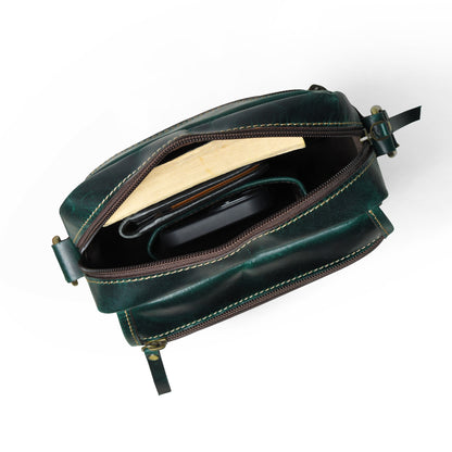 Everyday Leather Sling Pouch - Forest Green