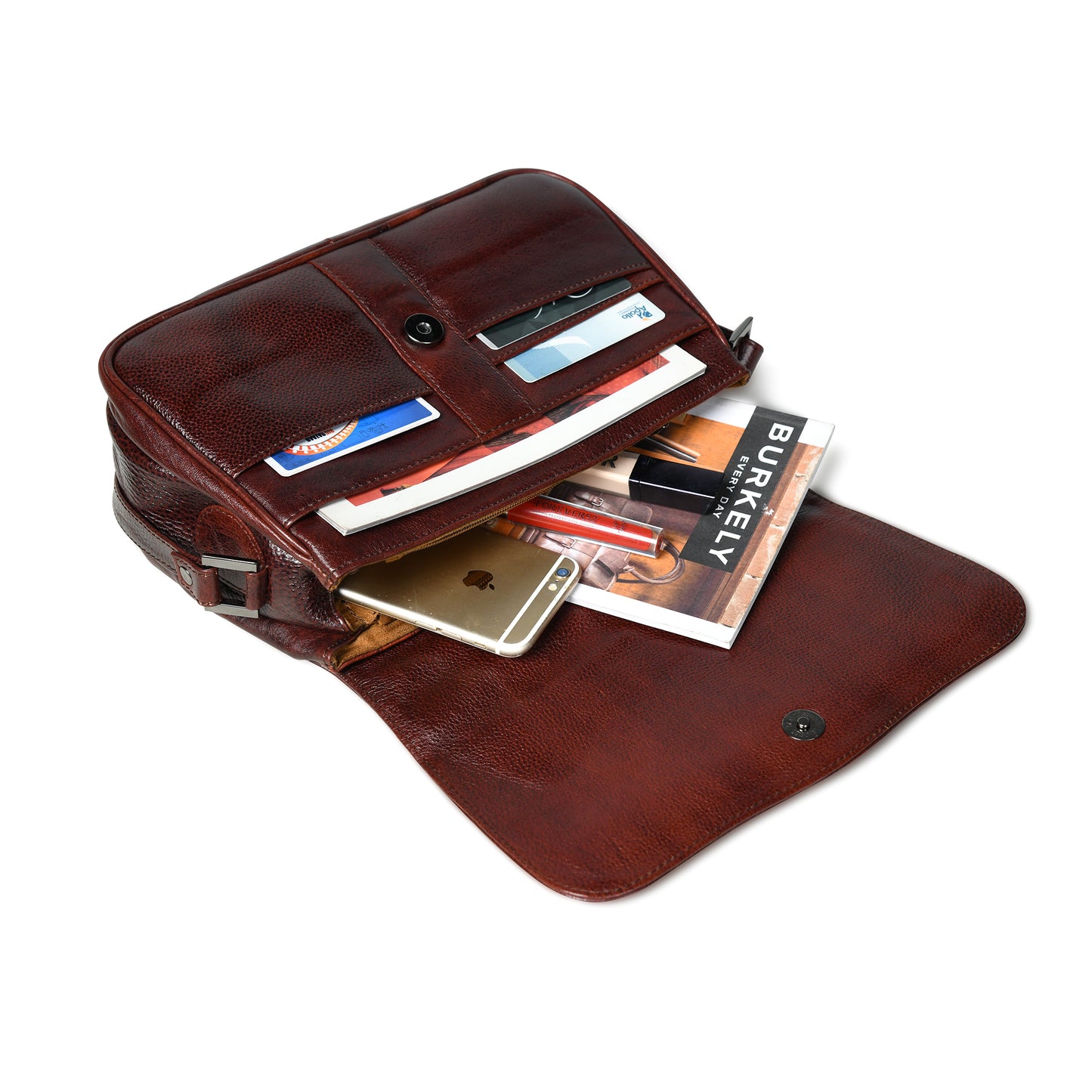 Soft Flap Women Bag - Maroon Red