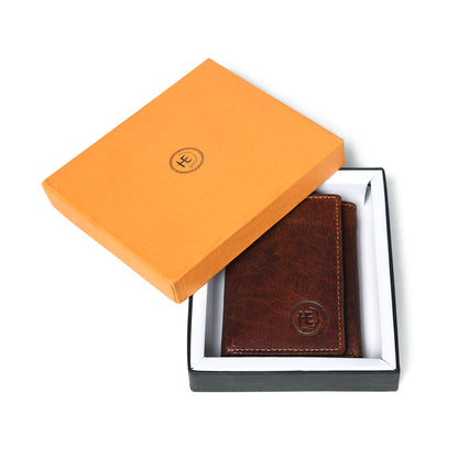 Agent RFID Trifold Leather Wallet