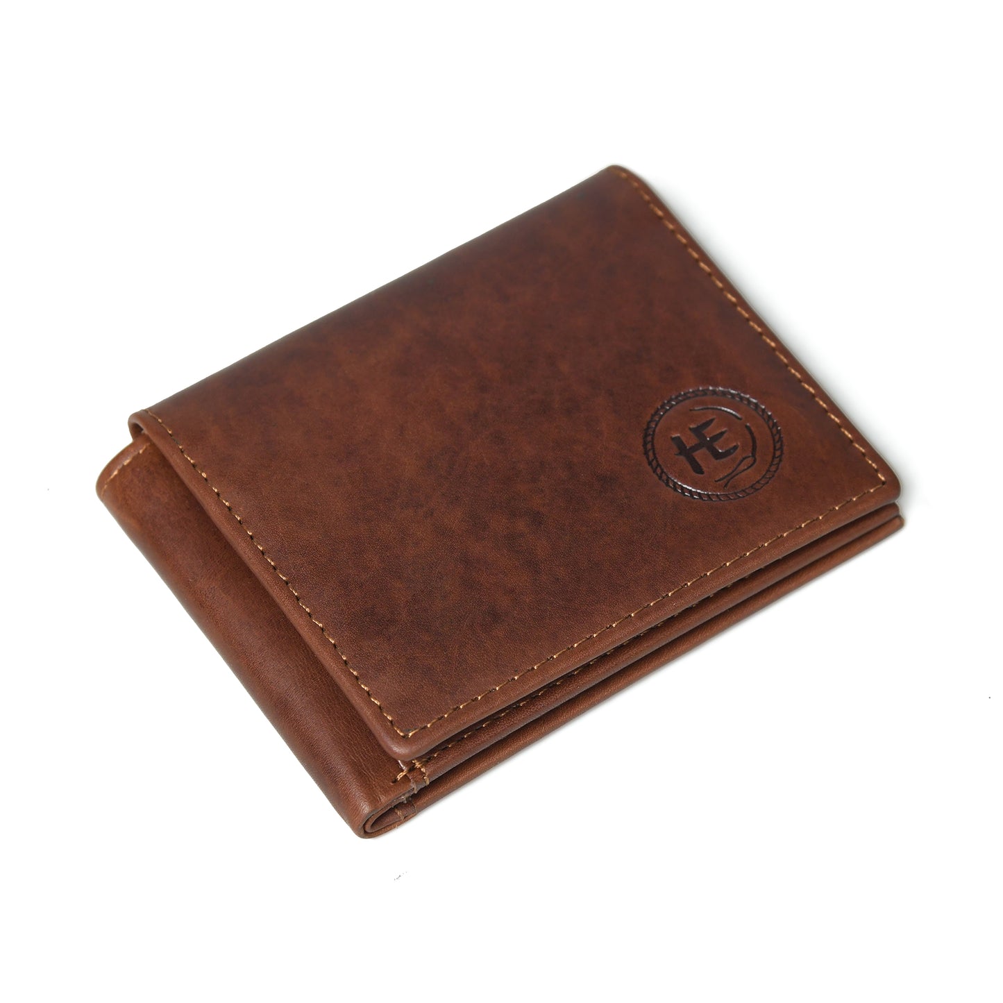 Folio Men's RFID Leather Bifold Wallet with Interior ID Window and Flip Panel