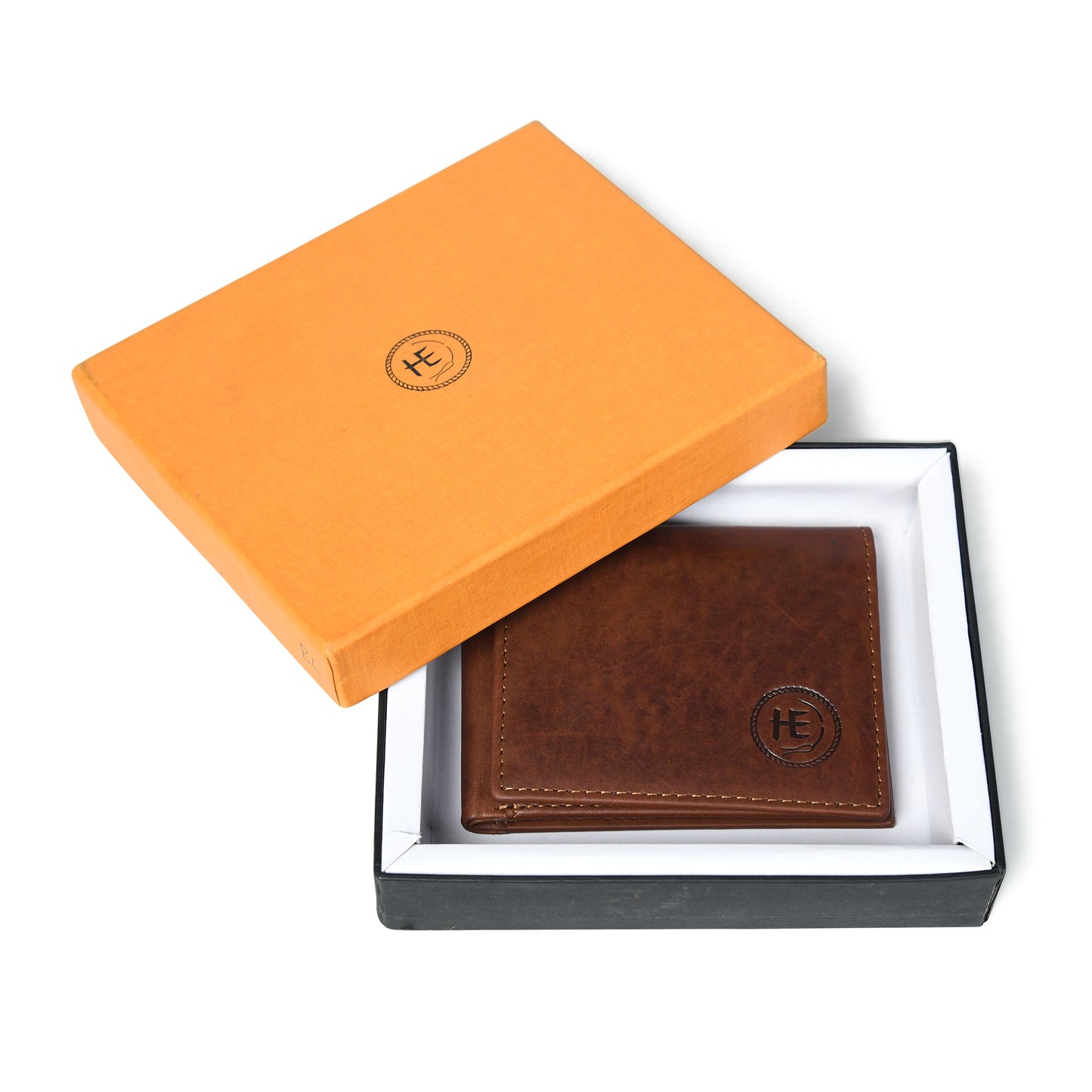 Folio Men's RFID Leather Bifold Wallet with Interior ID Window and Flip Panel