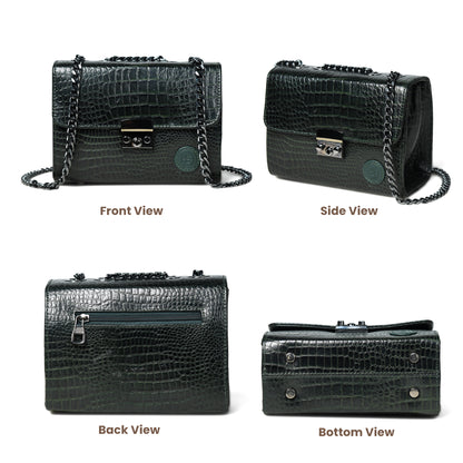 Croc Charm Crossbody Bag - Forest Green