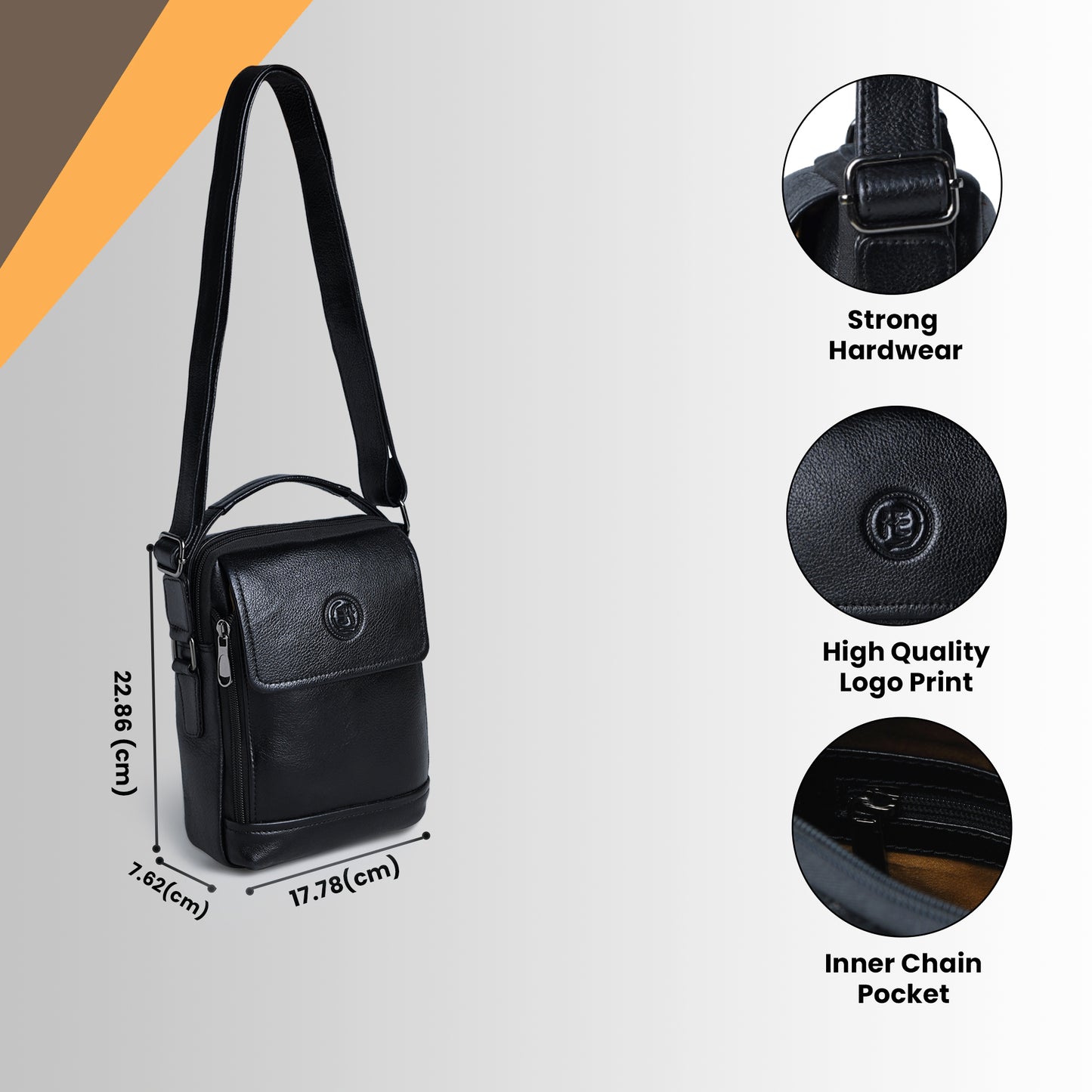 Marquess Men's Leather Crossbody Bag