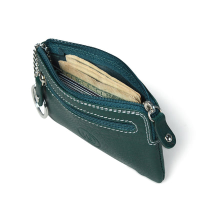 Rover Leather Pouch with Three Zip Pockets
