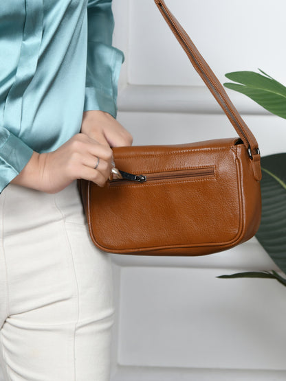 Classic Leather Pouch for Women - Brown