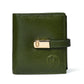 Latch Compact Men's Buffalo Leather Wallet with Gold Bar Clasp