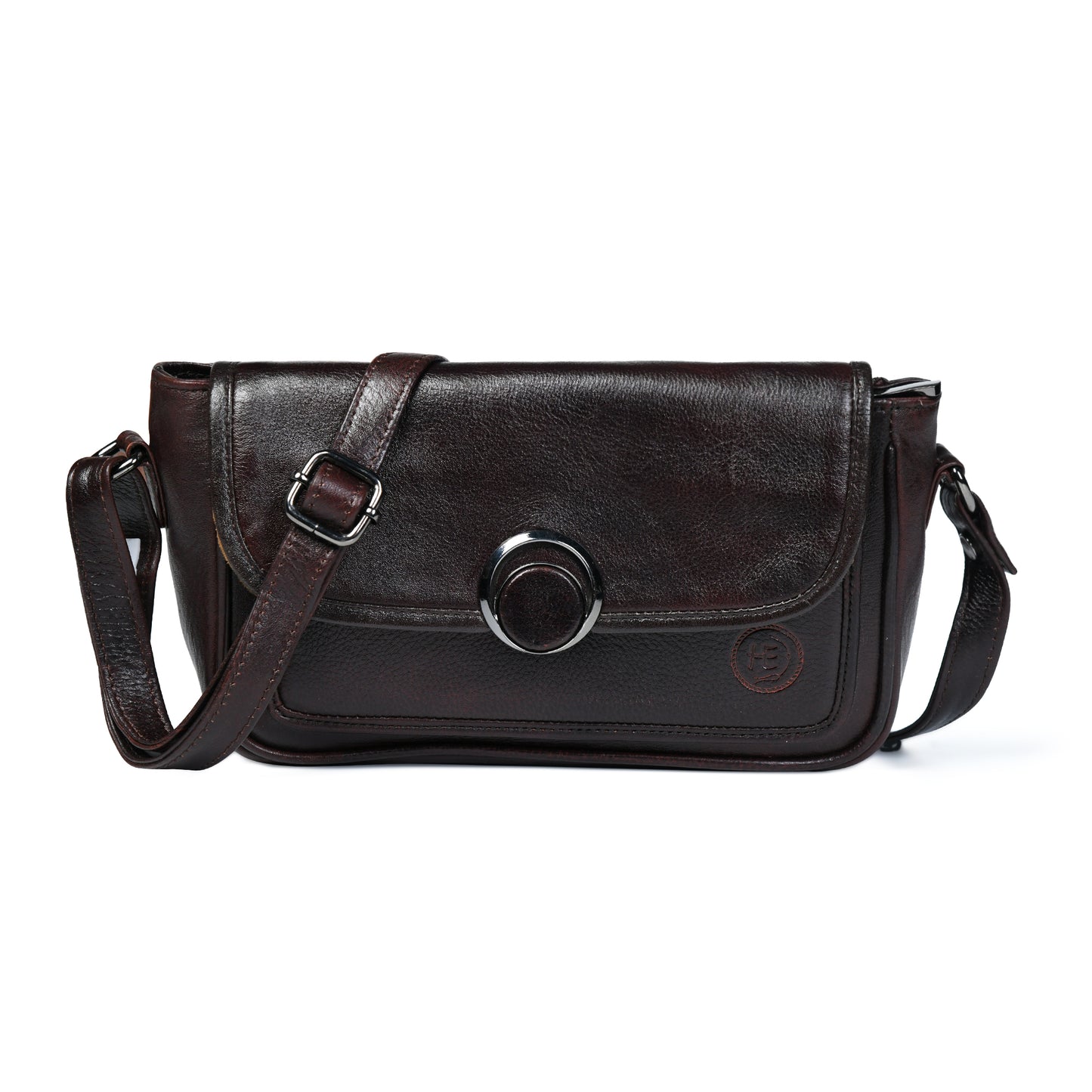 Classic Leather Pouch for Women - Dark Brown