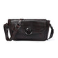 Dark Brown Leather Bag - front view, handcrafted buffalo leather | Hema Emporium
