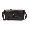 Dark Brown Leather Bag - front view, handcrafted buffalo leather | Hema Emporium