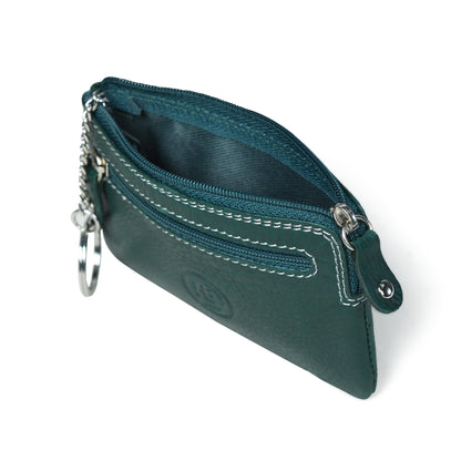 Rover Leather Pouch with Three Zip Pockets