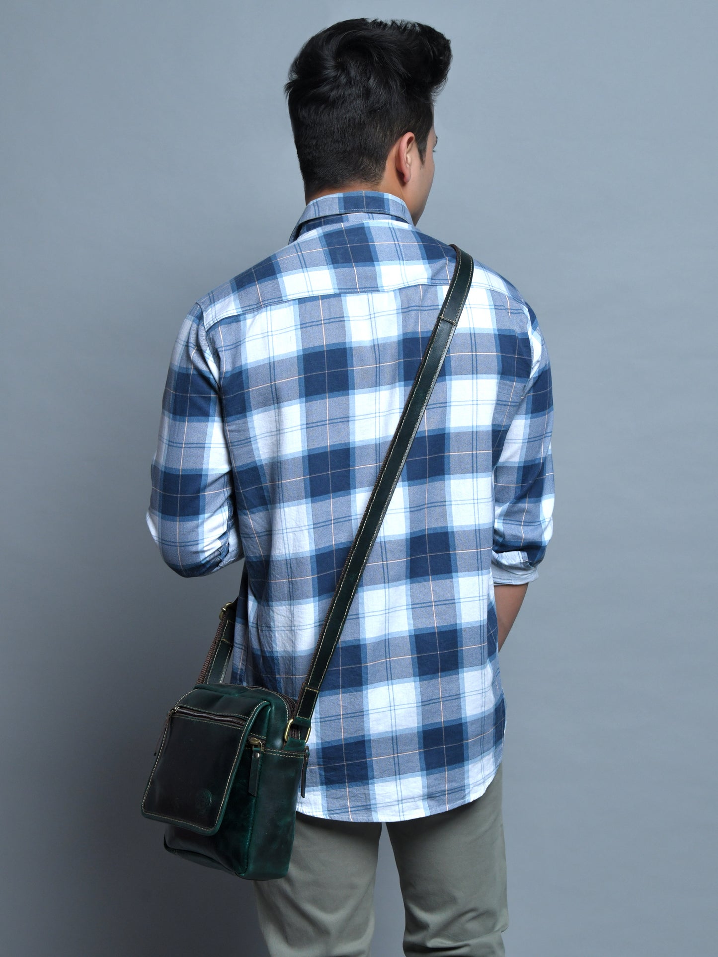 Everyday Leather Sling Pouch - Forest Green