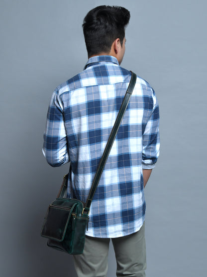 Everyday Leather Sling Pouch - Forest Green