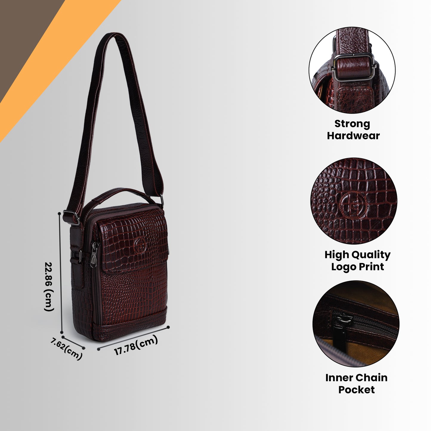 Marquess Men's Leather Crossbody Bag