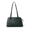 Forest green leather bag - front view, handcrafted buffalo leather | Hema Emporium