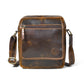 Tan Brown Leather Bag - front view, handcrafted buffalo leather | Hema Emporium