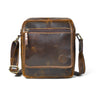 Tan Brown Leather Bag - front view, handcrafted buffalo leather | Hema Emporium