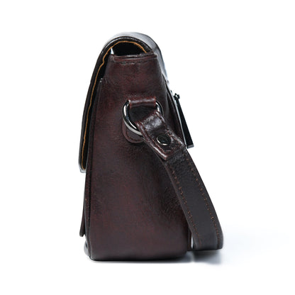 Classic Leather Pouch for Women - Dark Brown