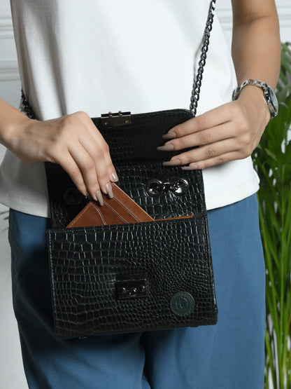 Croc Charm Crossbody Bag - Forest Green