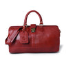 Red leather bag - front view, handcrafted buffalo leather | Hema Emporium