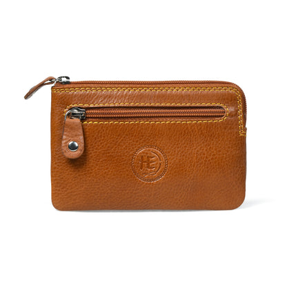 Rover Leather Pouch with Three Zip Pockets