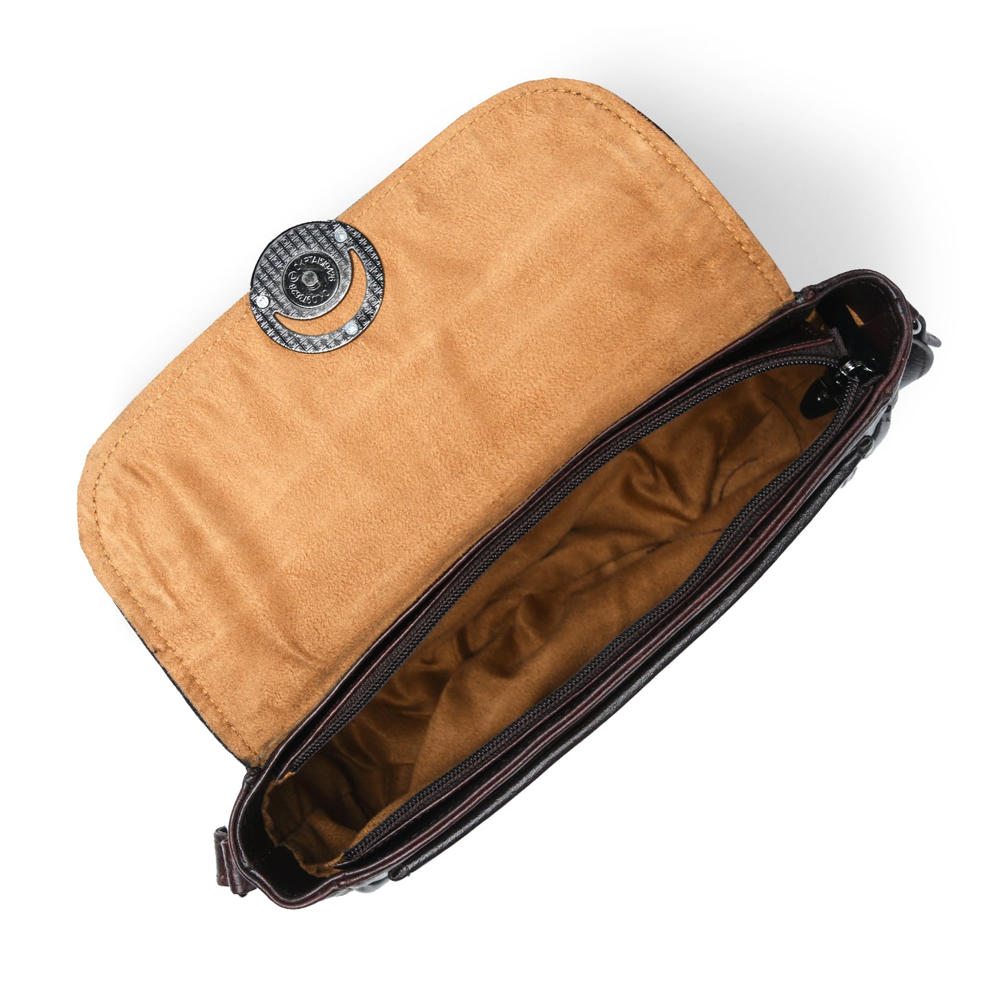 Classic Leather Pouch for Women - Dark Brown