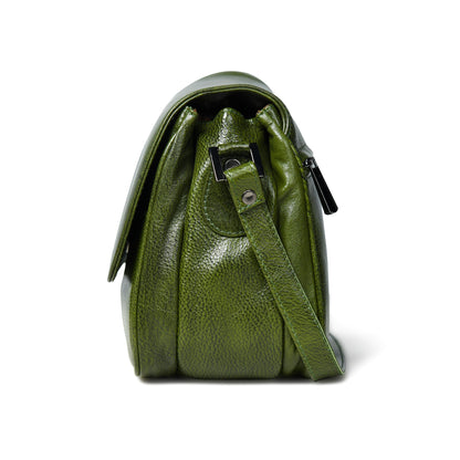 Soft Flap Women Bag - Olive Green