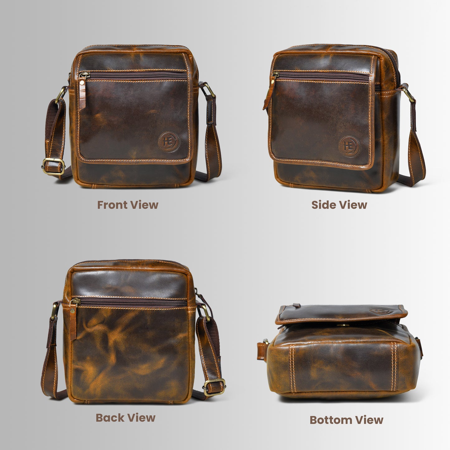 Everyday Leather Sling Pouch - Tan Brown