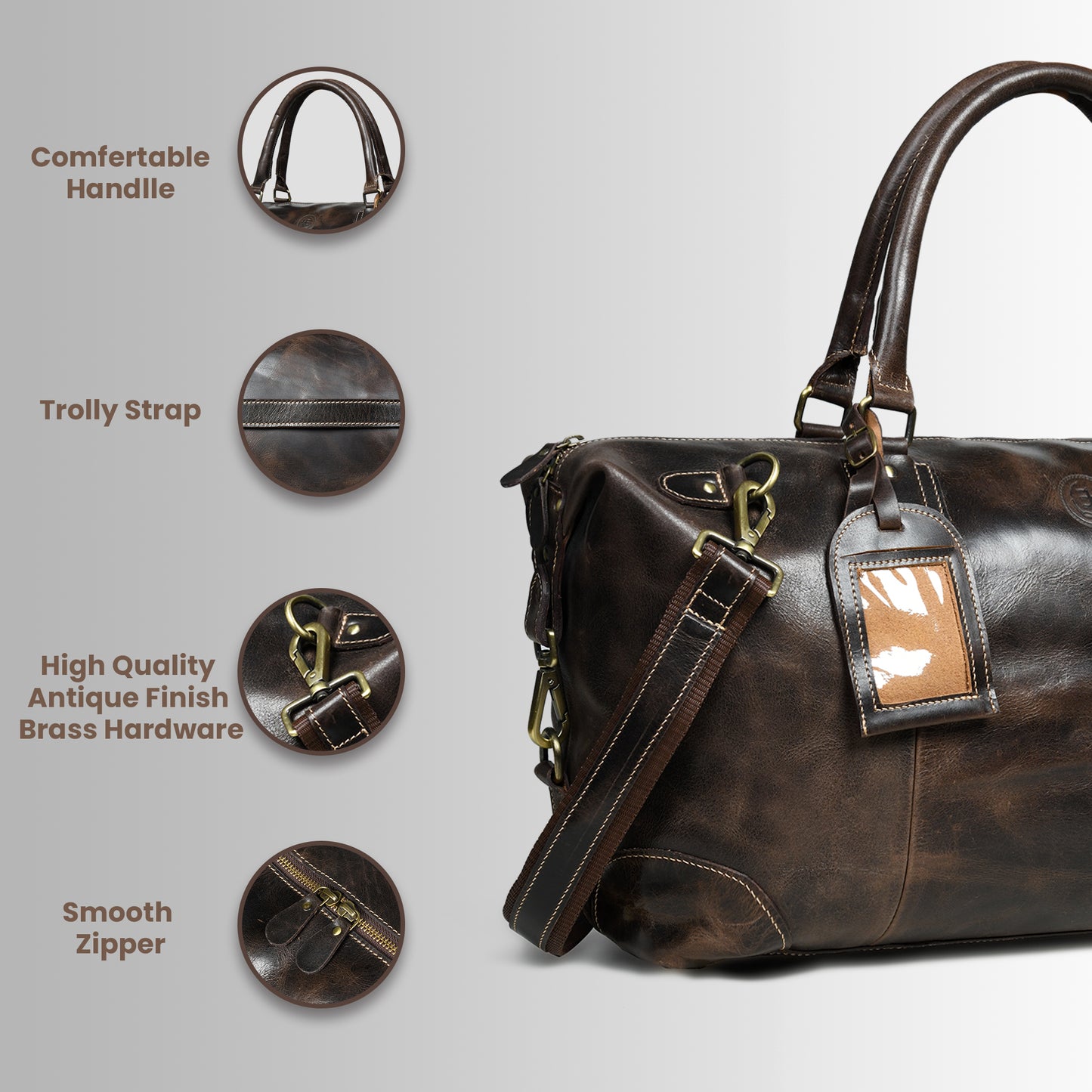 Heritage Haul Duffle - Dark Brown