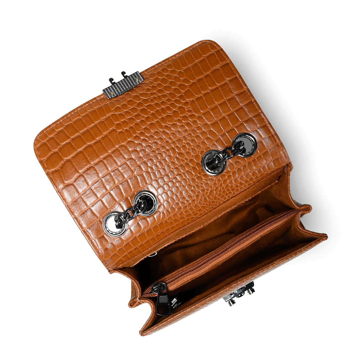 Croc Charm Crossbody Bag - Brown