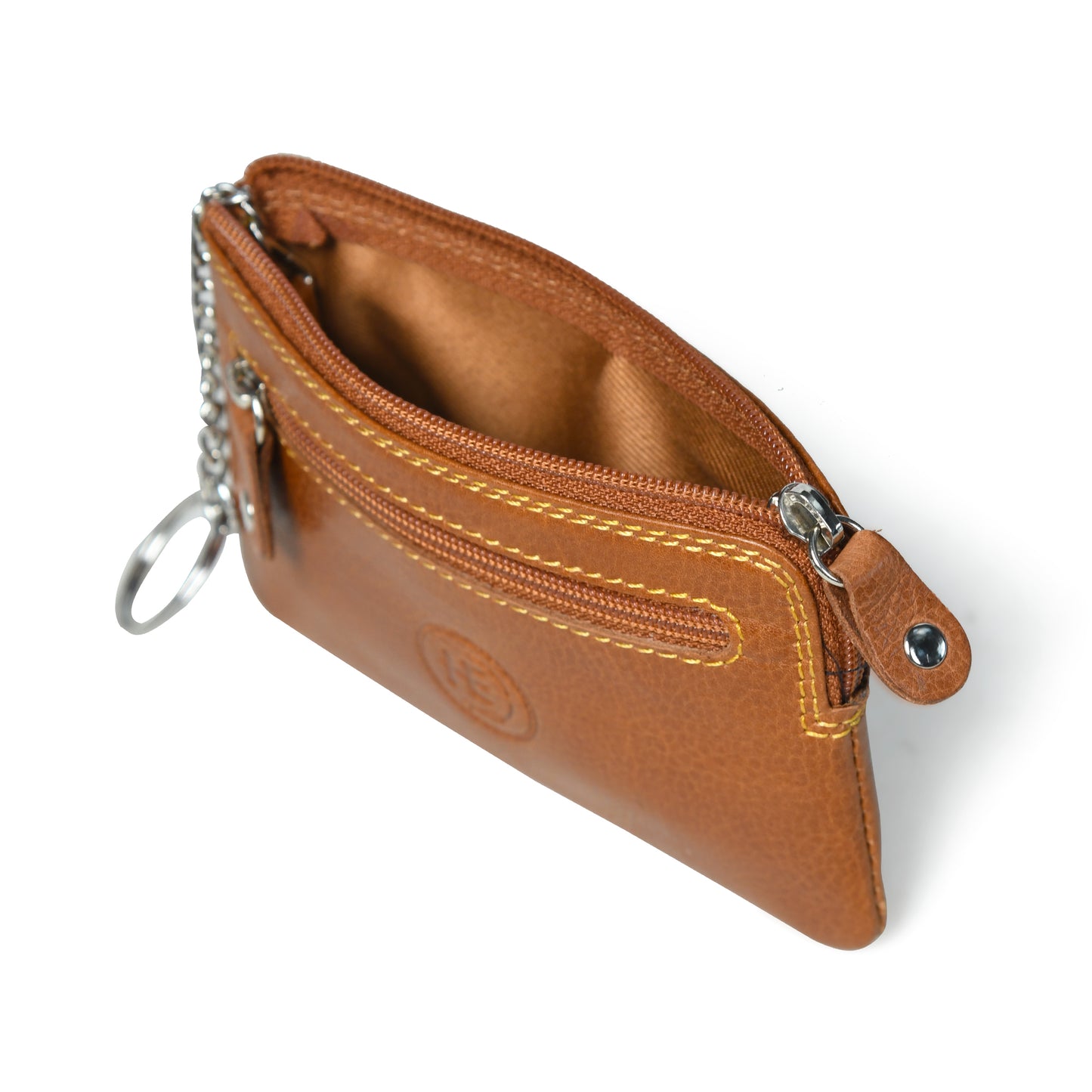Rover Leather Pouch with Three Zip Pockets