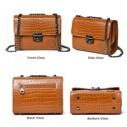 Croc Charm Crossbody Bag - Brown