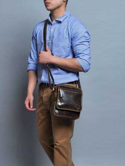 Everyday Leather Sling Pouch - Tan Brown
