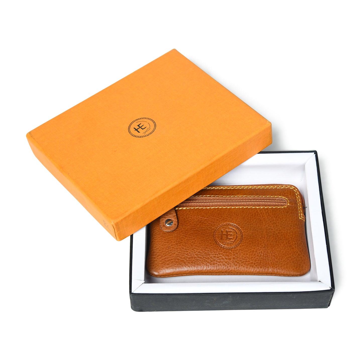 Rover Leather Pouch with Three Zip Pockets