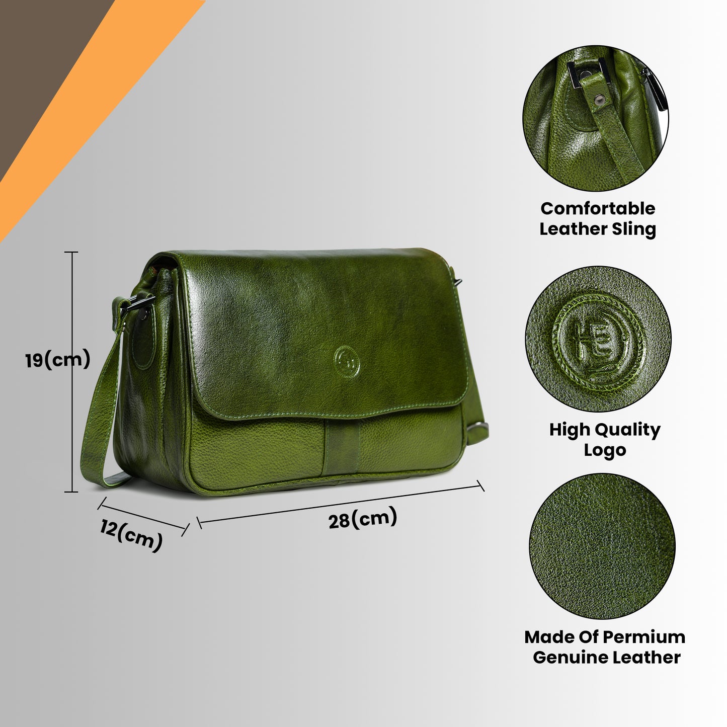 Soft Flap Women Bag - Olive Green