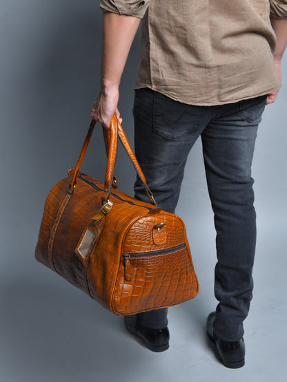 GrainGlow Traveler Duffle Bag - Brown