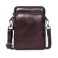 Tan Brown Leather Sling Bag - front view, handcrafted buffalo leather | Hema Emporium